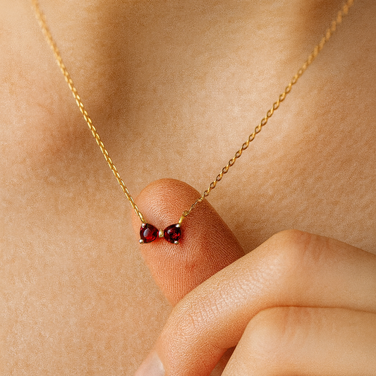 925 Zircon Bow Necklace